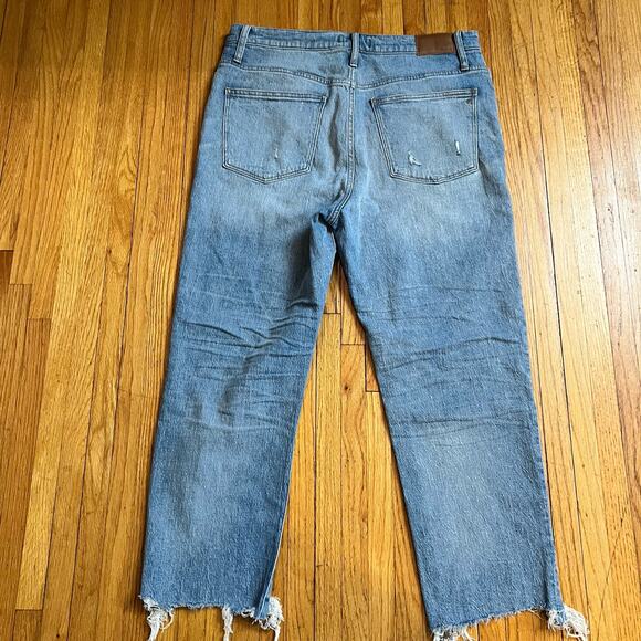 MADEWELL Jeans Womens 32 High Rise Classic Straight Denim Blue Pants - Picture 3 of 10
